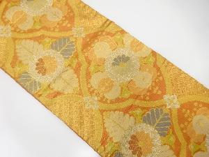 佐賀錦　花に桐・若松模様織り出し　袋帯